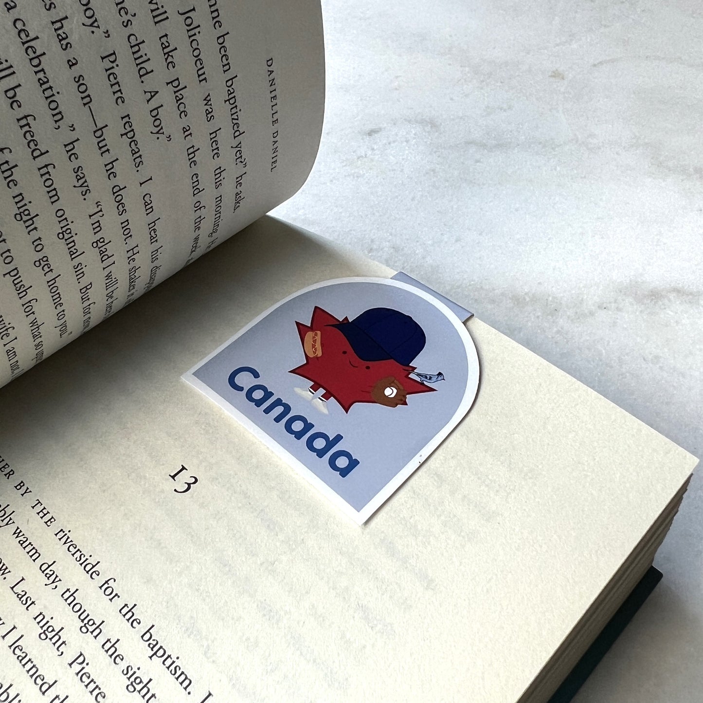 Oh Canada Maple Leaf Magnetic Bookmark - Blue Jays Baseball (Jumbo)