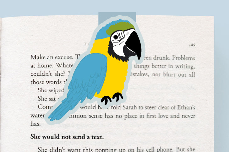 Blue and Gold Macaw Magnetic Bookmark (Jumbo)