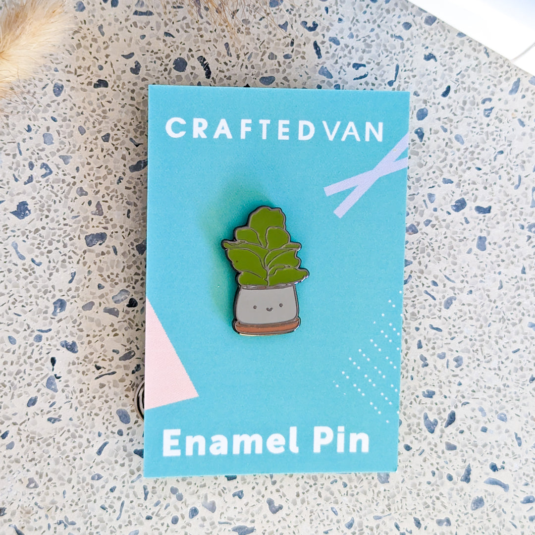 Fiddle Fig Plant Enamel Pin