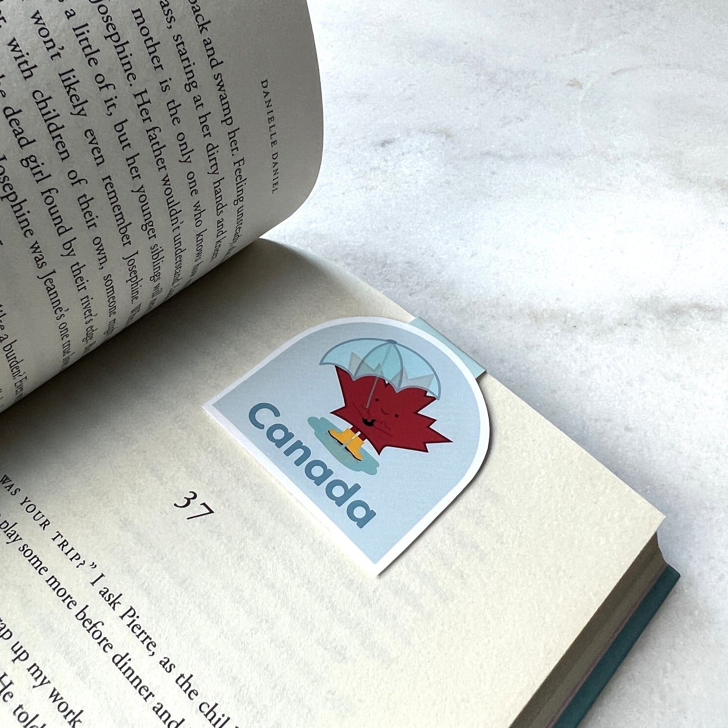 Oh Canada Maple Leaf Magnetic Bookmark - Raincouver Vancouver (Jumbo)