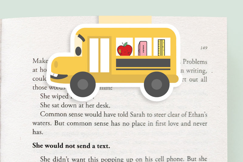 School Bus Jumbo Magnetic Bookmark - CVJ1281SCHO