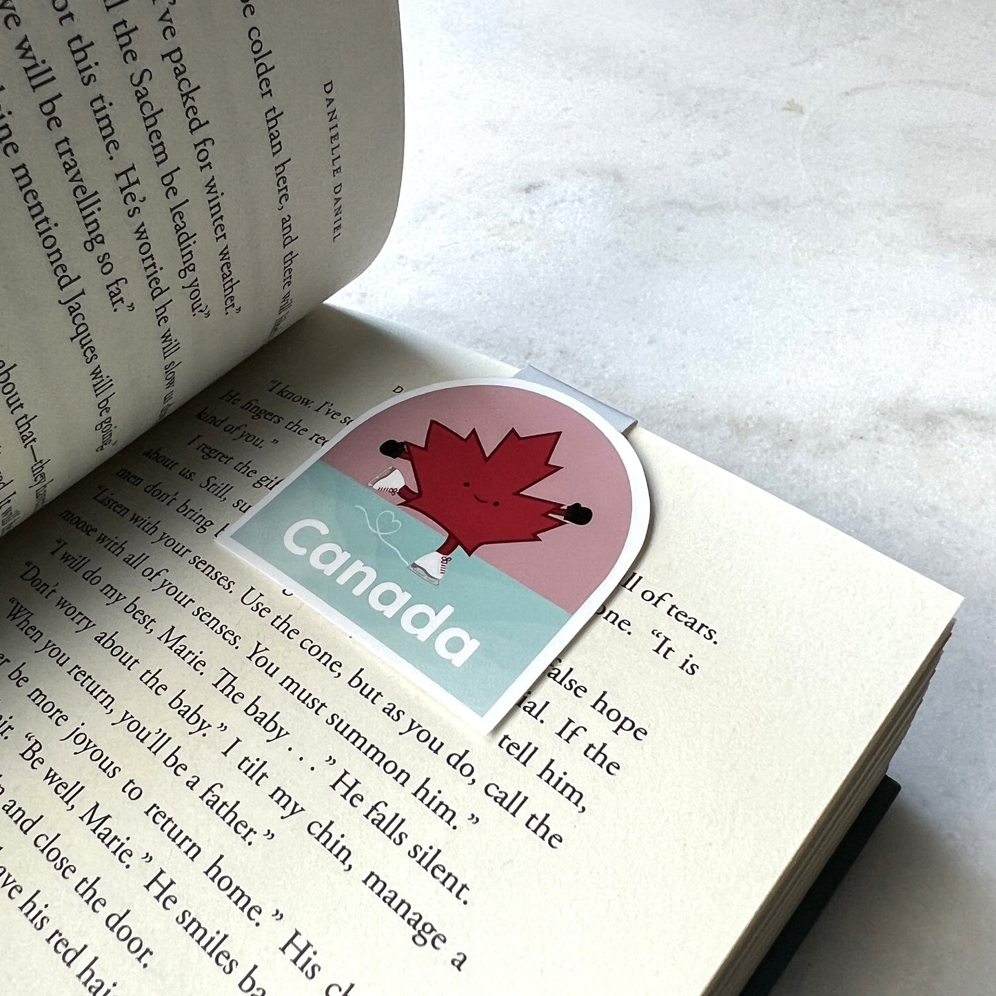 Oh Canada Maple Leaf Magnetic Bookmark - Ice Skater (Jumbo)