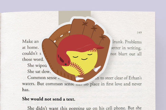 Softball Magnetic Bookmark (Jumbo