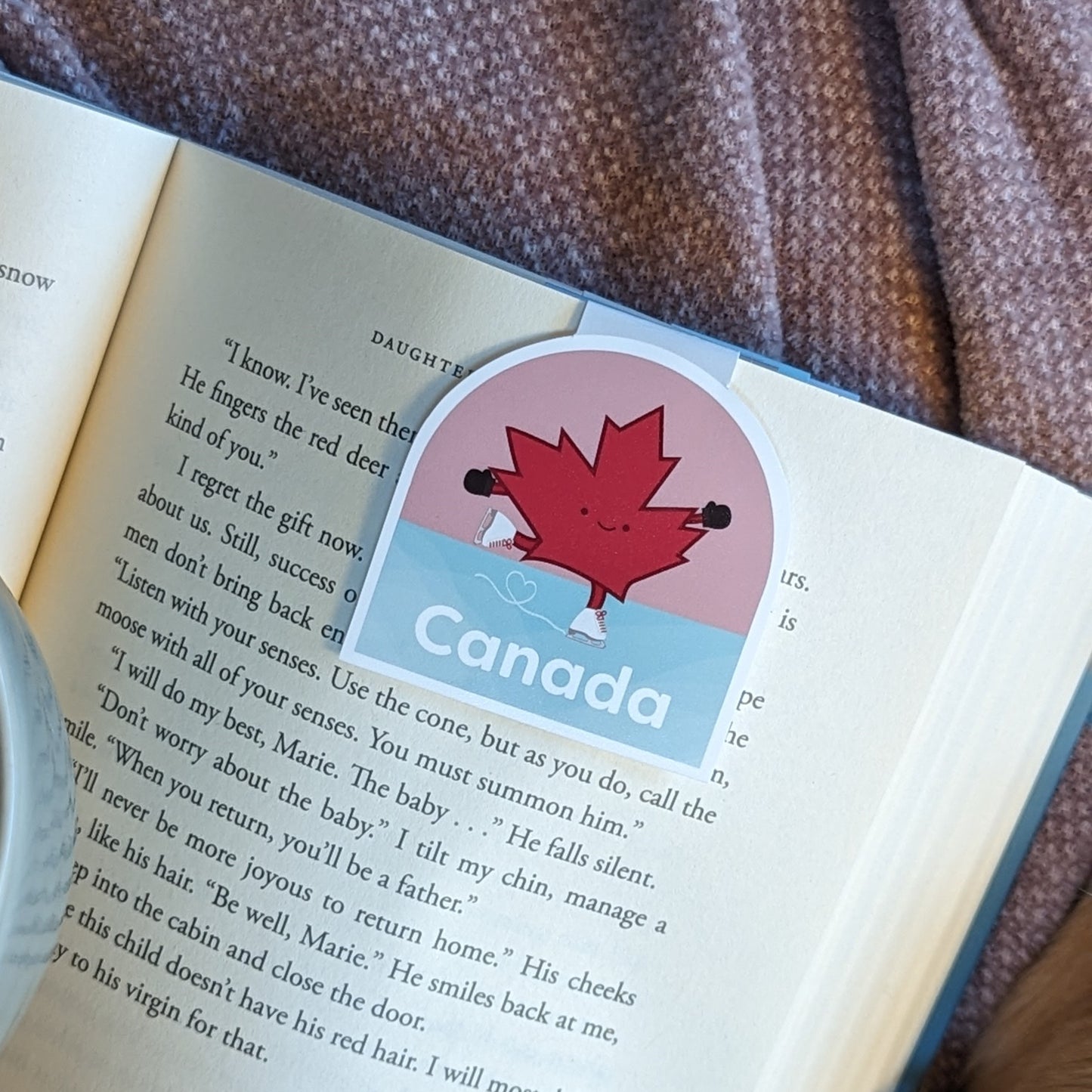 Oh Canada Maple Leaf Magnetic Bookmark - Ice Skater (Jumbo)