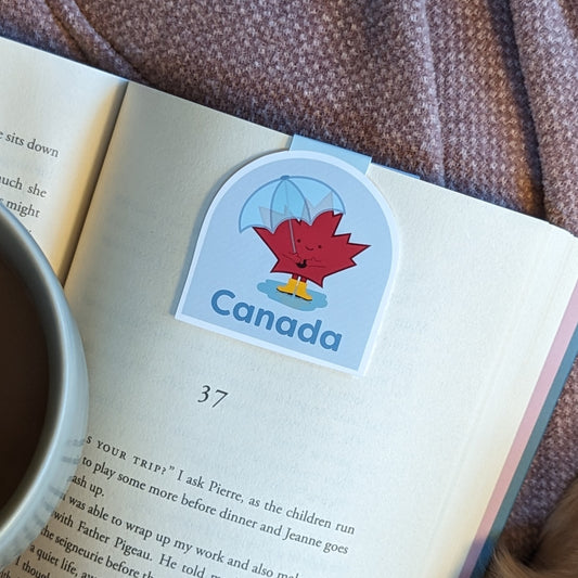 Oh Canada Maple Leaf Magnetic Bookmark - Raincouver Vancouver (Jumbo)