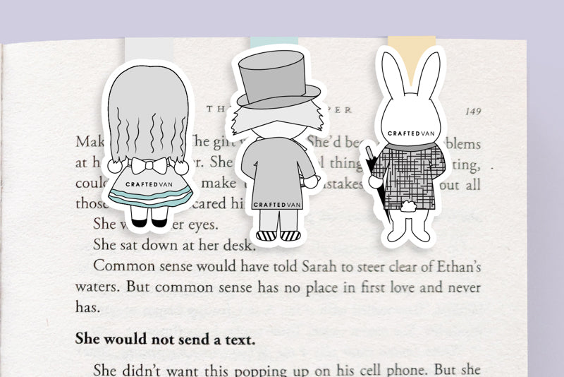 Alice in Wonderland Mini Magnetic Bookmarks (Mini 3 Pack)