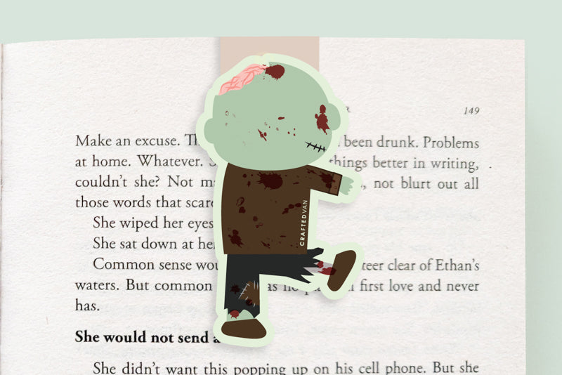 Zombie Boy Magnetic Bookmark (Jumbo)
