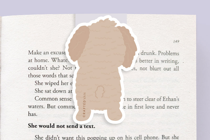 Mini Poodle (or Doodle) Dog Magnetic Bookmark (Jumbo)