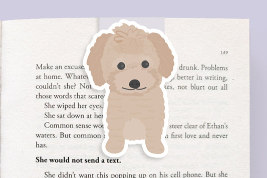 Mini Poodle (or Doodle) Dog Magnetic Bookmark (Jumbo)