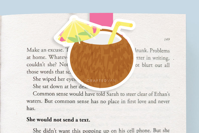 Coconut Drink Magnetic Bookmark (Jumbo)