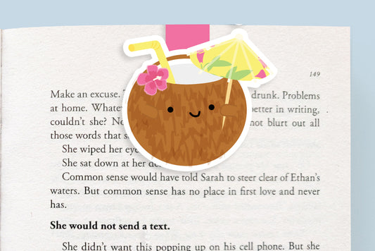 Coconut Drink Magnetic Bookmark (Jumbo)