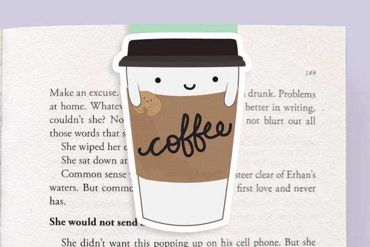 Coffee Paper Cup Magnetic Bookmark (Jumbo)