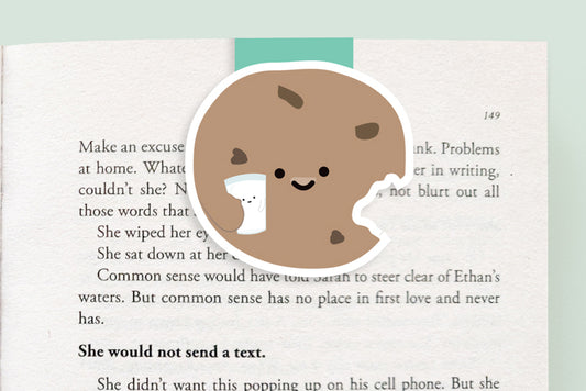 Cookie Holding Milk Magnetic Bookmark (Jumbo)