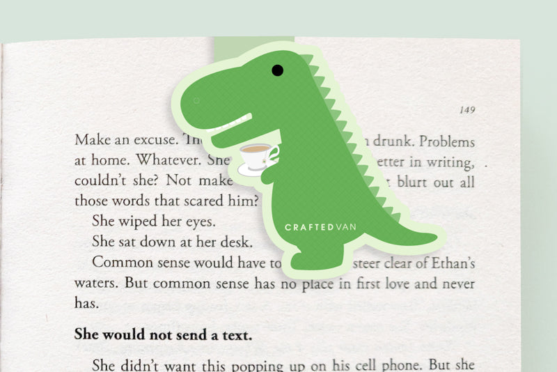 Dinosaur Tea-Rex Magnetic Bookmark (Jumbo)