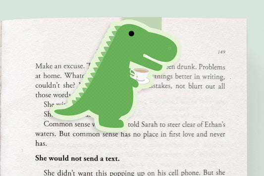Dinosaur Tea-Rex Magnetic Bookmark (Jumbo)