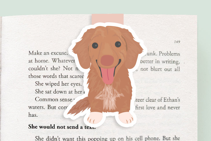 Duck Toller Dog Magnetic Bookmark (Jumbo)