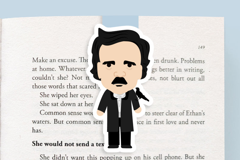 Edgar Allen Poe Magnetic Bookmark (Jumbo)