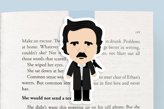 Edgar Allen Poe Magnetic Bookmark (Jumbo)