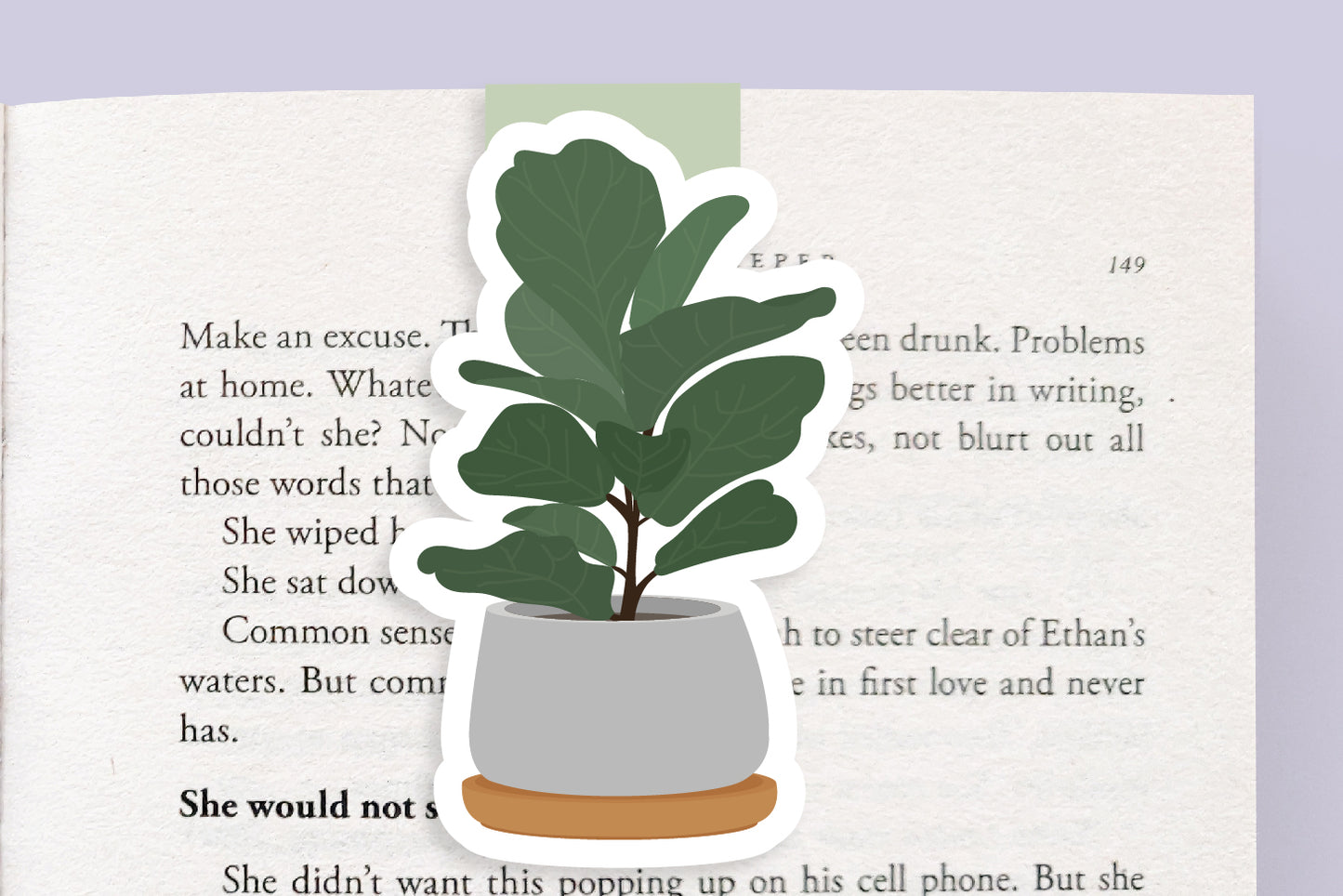 Fiddle Fig Plant Magnetic Bookmark (Jumbo)
