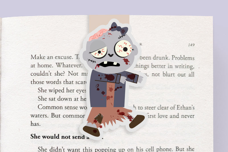 Zombie Girl Magnetic Bookmark (Jumbo)