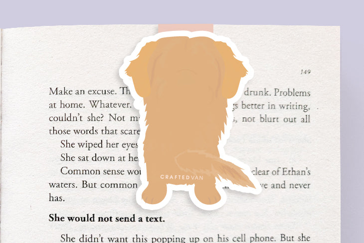 Golden Retriever Dog Magnetic Bookmark (Jumbo)