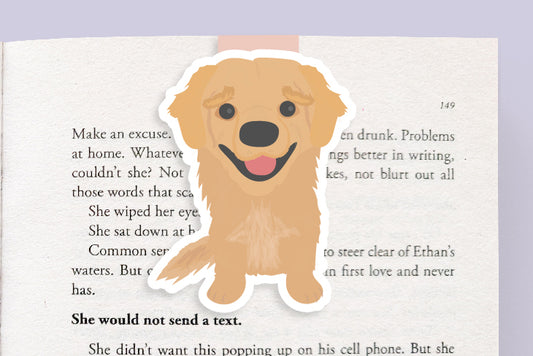 Golden Retriever Dog Magnetic Bookmark (Jumbo)