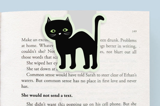 Black Cat Magnetic Bookmark (Jumbo)