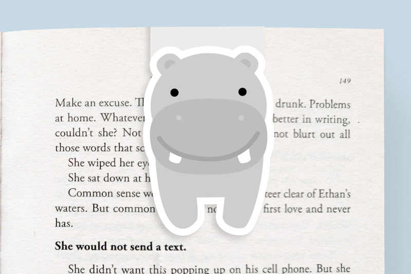 Hippopotamus Magnetic Bookmark (Jumbo)