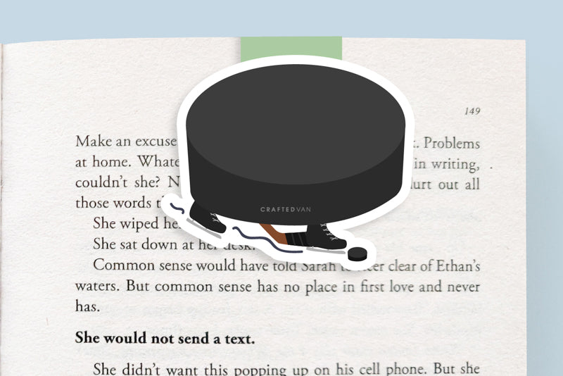 Hockey Puck Magnetic Bookmark (Jumbo)