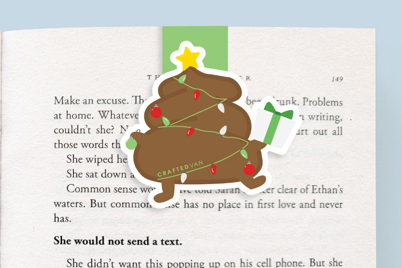Holiday Poop Christmas Tree Magnetic Bookmark (Jumbo)