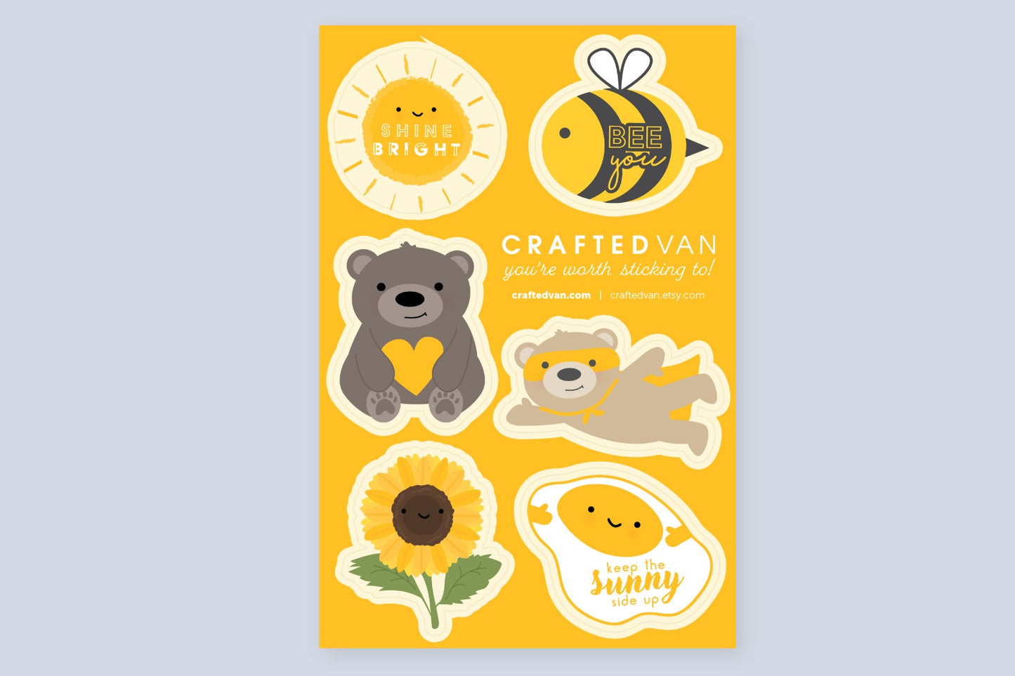 Mellow Yellow Vinyl Sticker Sheet