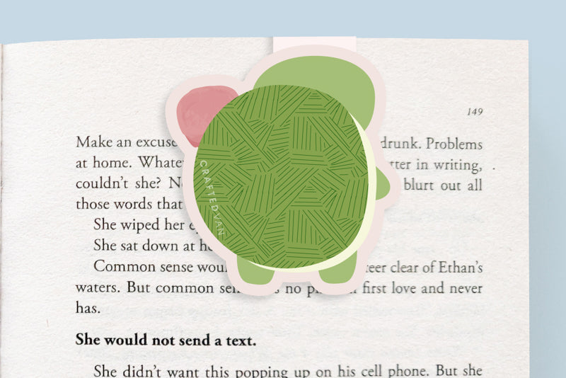 Turtle + Ice Cream Magnetic Bookmark (Jumbo)