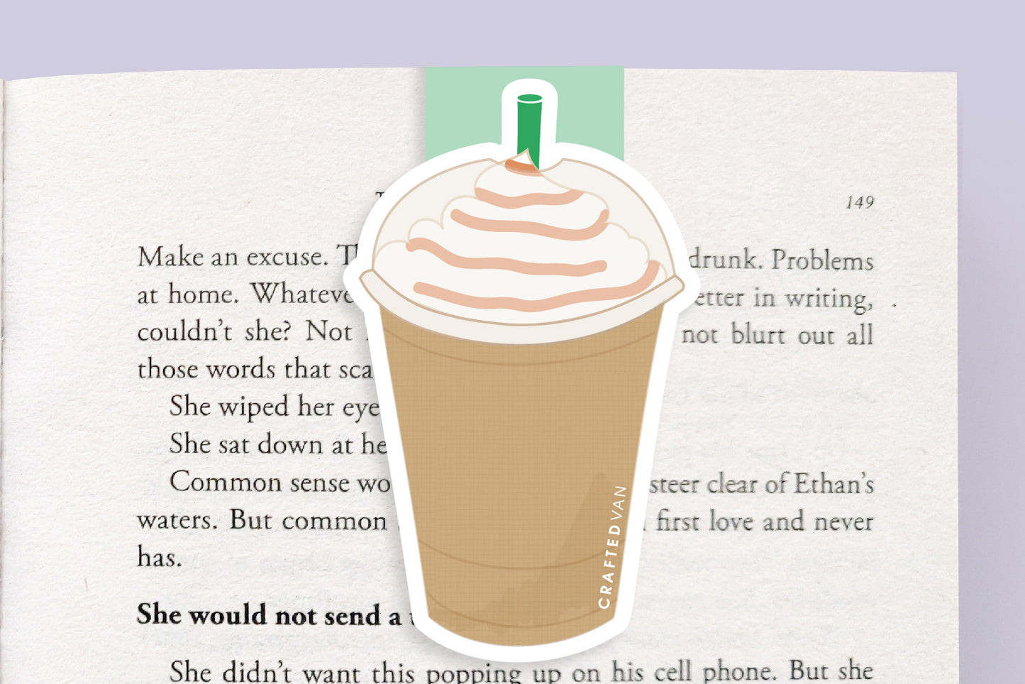 Iced Coffee Magnetic Bookmark (Jumbo)
