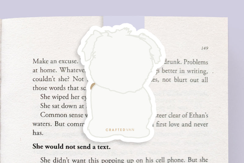 Maltese Dog Magnetic Bookmark (Jumbo)