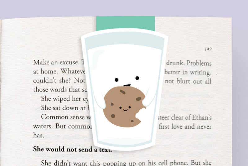 Milk Holding Cookie Magnetic Bookmark (Jumbo)