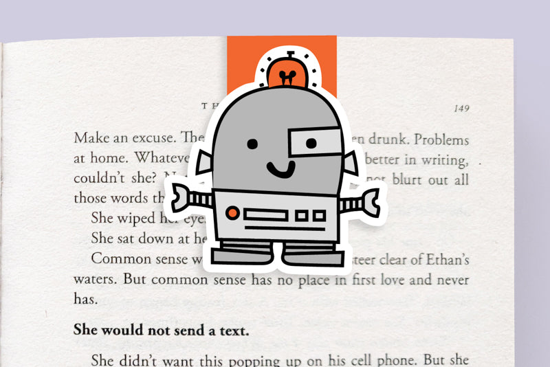 Red Robot Magnetic Bookmark (Jumbo)
