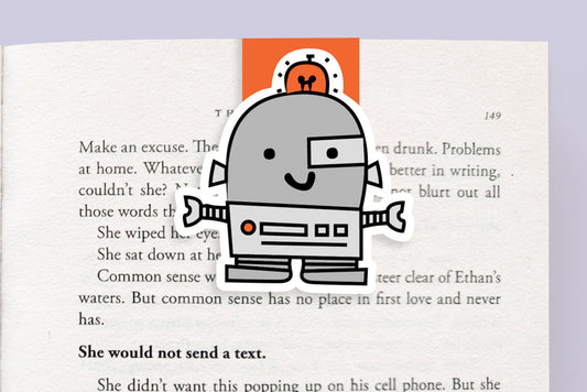 Red Robot Magnetic Bookmark (Jumbo)