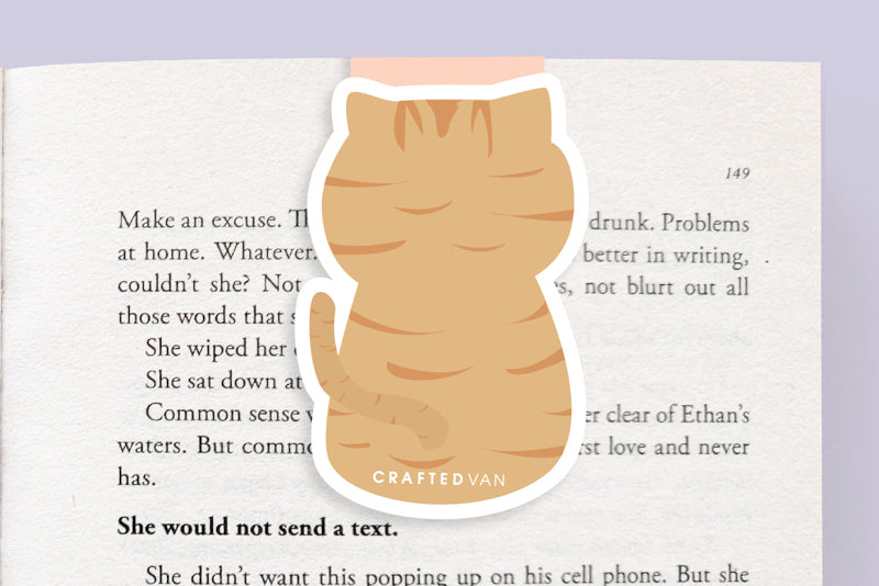 Orange Tabby Cat Magnetic Bookmark (Jumbo)