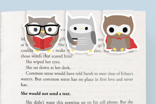 Owl Mini Magnetic Bookmarks (Mini 3 Pack)