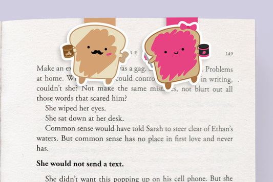Peanut Butter and Jelly Magnetic Bookmarks (Mini 2 Pack)