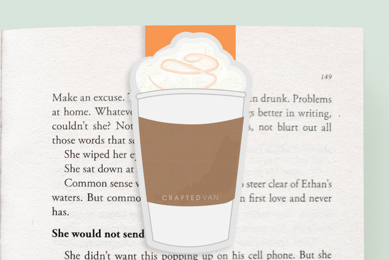 Pumpkin Spiced Latte Magnetic Bookmark (Jumbo)