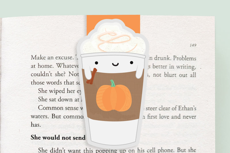 Pumpkin Spiced Latte Magnetic Bookmark (Jumbo)