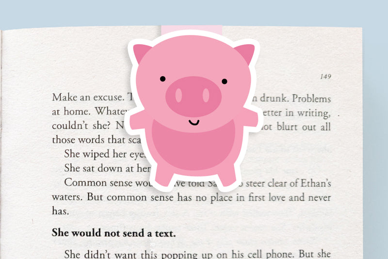 Pig Magnetic Bookmark (Jumbo)