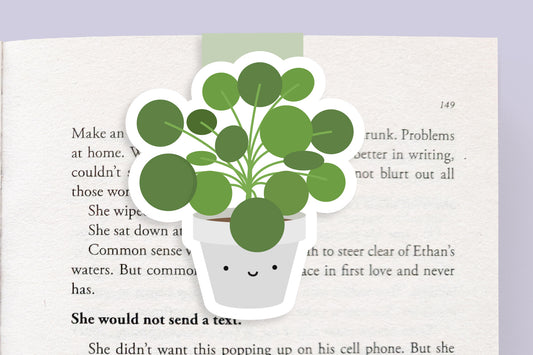 Pilea Plant (Chinese Money Tree) Magnetic Bookmark (Jumbo)