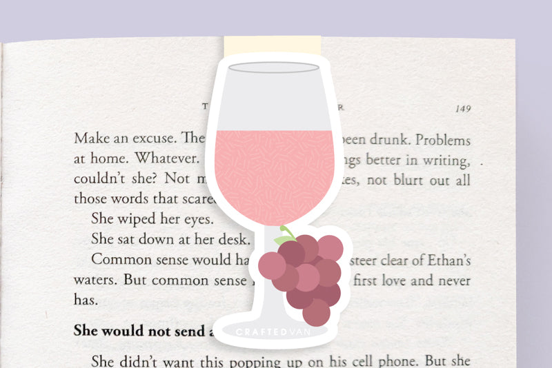 Rose Wine Magnetic Bookmark (Jumbo)
