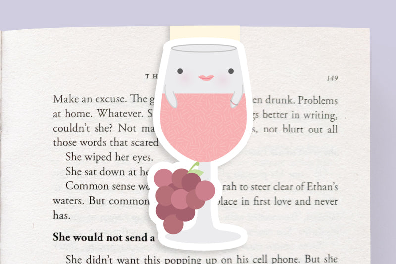 Rose Wine Magnetic Bookmark (Jumbo)