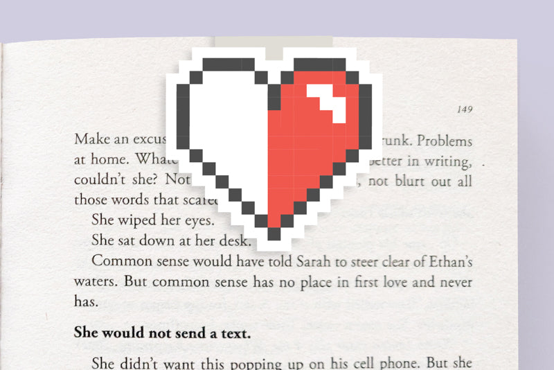 Pixel Heart Magnetic Bookmark (Jumbo)