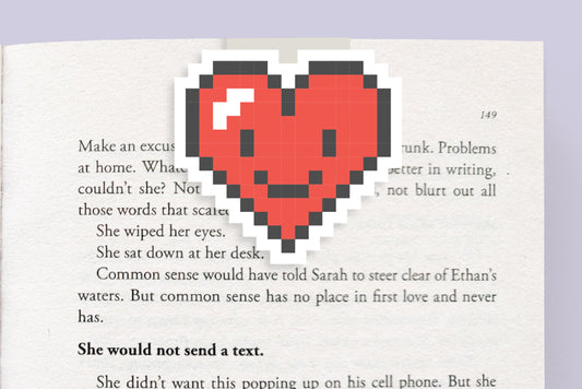 Pixel Heart Magnetic Bookmark (Jumbo)