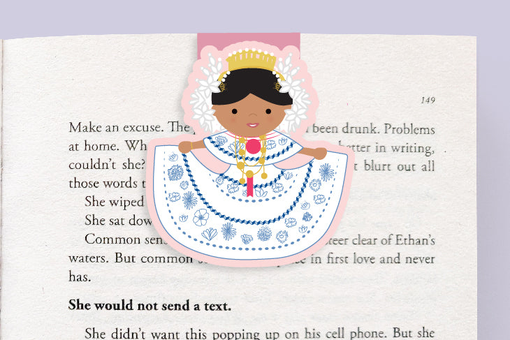 Pollera Dress Girl Magnetic Bookmark (Jumbo)