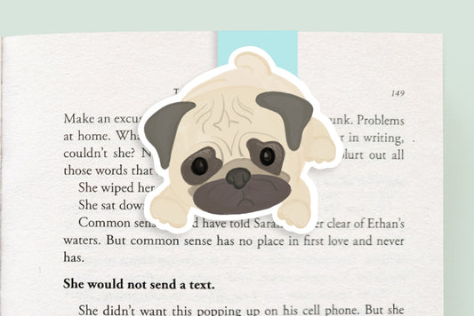 Pug Dog Magnetic Bookmark (Jumbo)